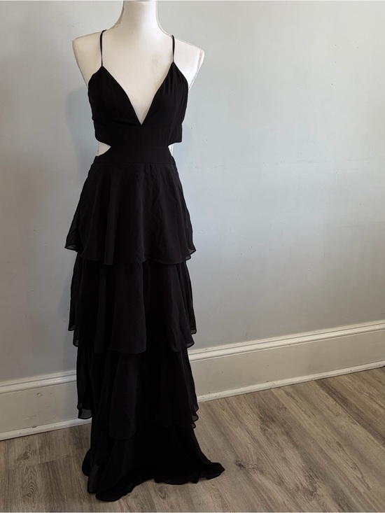 Lulus Dresses & Skirts - New Lulus Tier and Now Tie-Back Tiered Maxi Dress Womens M Dance Formal Wedding